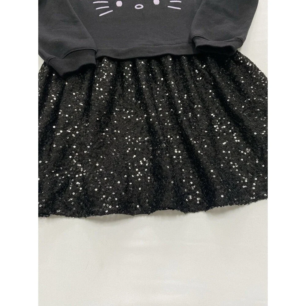 Hello Kitty The Children's Place Girls Sequin Fleece Dress - Size L (10/12) - Picture 3 of 9